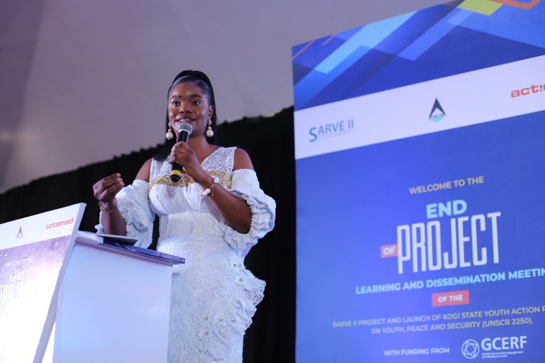 Speaker addressing an audience